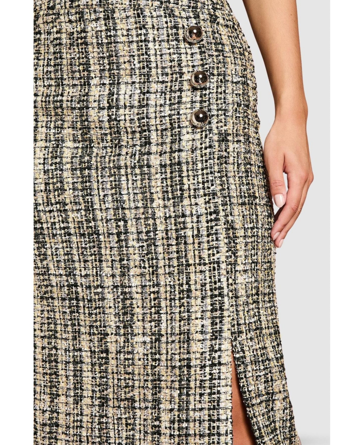 Coast Women's Sequin Tweed Midi Skirt