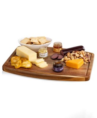 Oval Cutting Board with Gourmet Gift Pack, 9 Piece