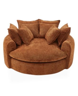 Full-Compressed Round Chaise Sofa