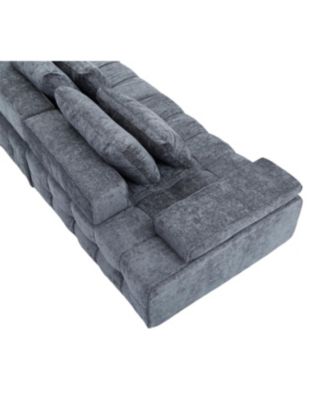 Sofa Couch for Living Room, Modern Loveseat with Extra Deep Seats, Grey