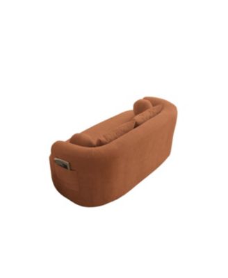 Sofa-in-a-Box Orange Memory Foam 2-Seater Couch, No Installation, Easy Transport