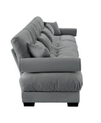 Streamdale Super Comfort Oversized Modular Velvet Sectional Sofa Couch with Armrests