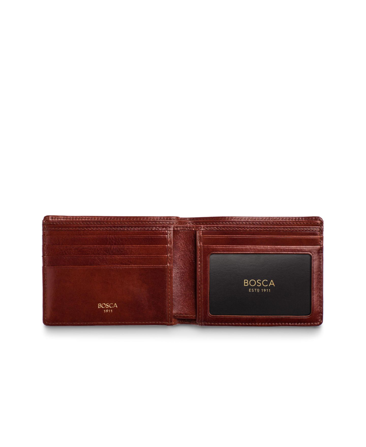 Мужской кошелёк Bosca Old Leather Executive I.D. Wallet, Dark Brown — фото 3