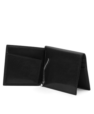 Men's Old Leather Money Clip with pocket