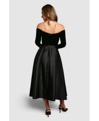 Women's Bardot Full Skirted Midi Dress