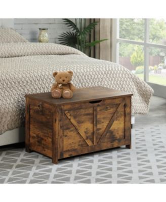 Streamdale Retro Toy Box Organizer Entryway Storage Bench, Rustic Brown