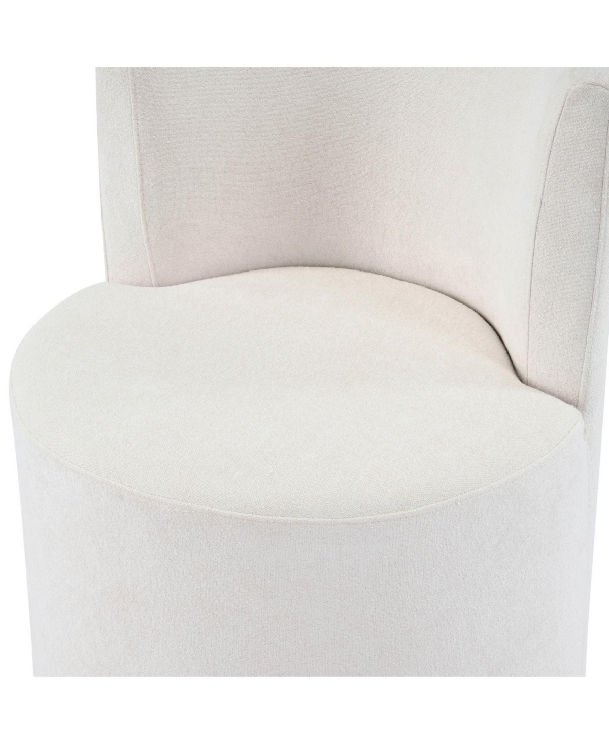 Streamdale Modern Swivel Upholstered Side Chair in Beige