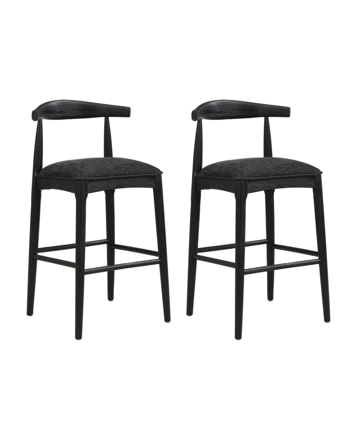 Streamdale Furniture Streamdale Stylish Upholstered Mid-Century Bar Stool with Rubberwood Frame