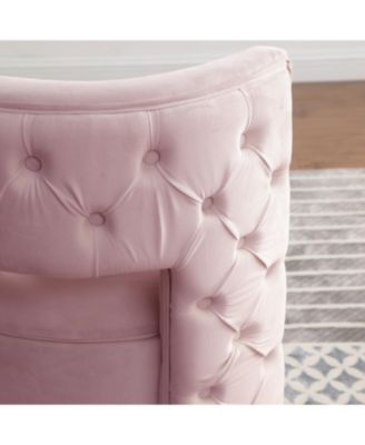 Streamdale 360 Swivel Velvet Chair w/ Storage & Gold Base