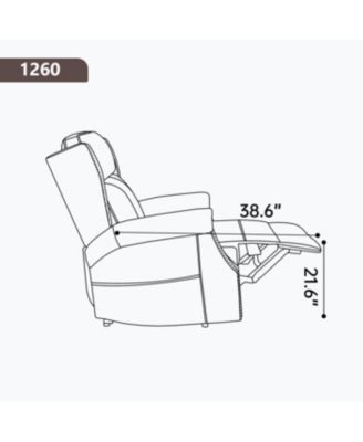 Brown Faux Leather Manual Recliner Chair with 8 Vibrating Nodes & 3 Massage Modes