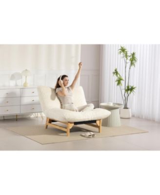 Streamdale Adults' Corduroy Bean Bag Chair with Backrest, Single Seat