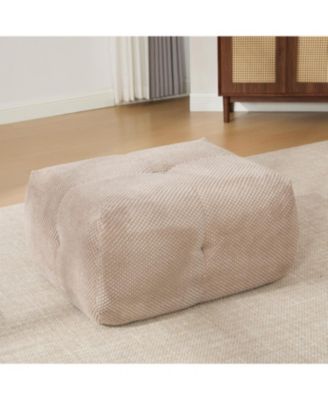 Streamdale 31" Modular Cloud Armless Chair with Ottoman Set, Taupe