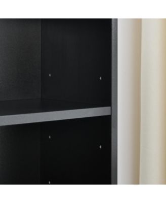 8-Tier Media Tower Rack CD DVD Slim Storage Cabinet with Adjustable Shelves