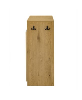 Streamdale Livingroom Cabinet with Shoe Bench, 2 Doors, 3-Tier Shelves, Entryway Bench, 4 Shoe Racks