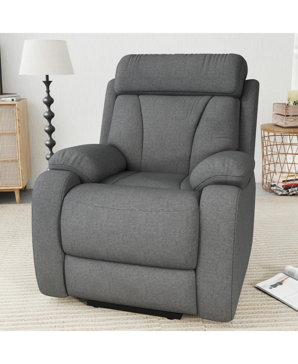 Streamdale Furniture Power Lift Recliner for Elderly, Small Spaces, Remote Control, Dark Gray