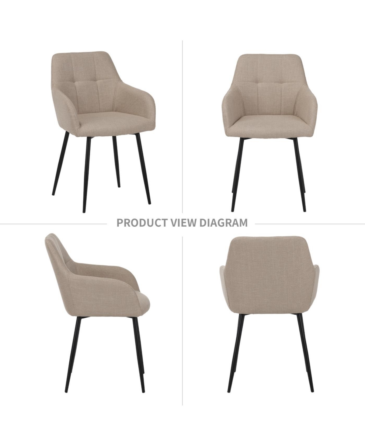 Streamdale Modern Elegant Velvet Chair for Living Room & Dining