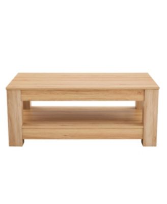 Streamdale Natural Wood Double Layered Coffee Table (MDF)