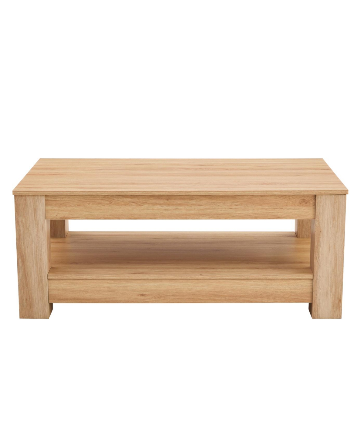 Streamdale Natural Wood Double Layered Coffee Table (Mdf)