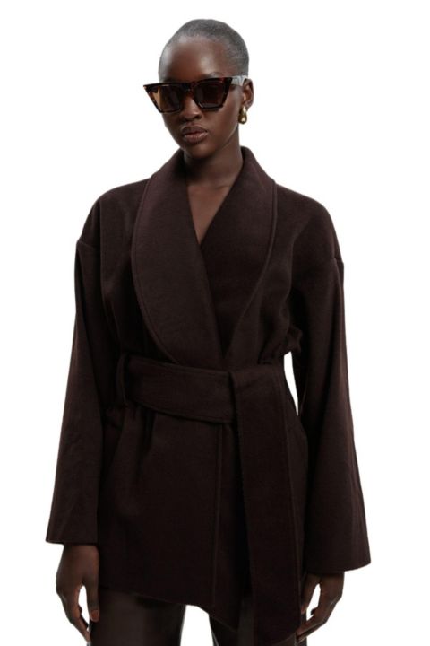 Женские куртки Karen Millen Brushed Wool Wrap Short Coat