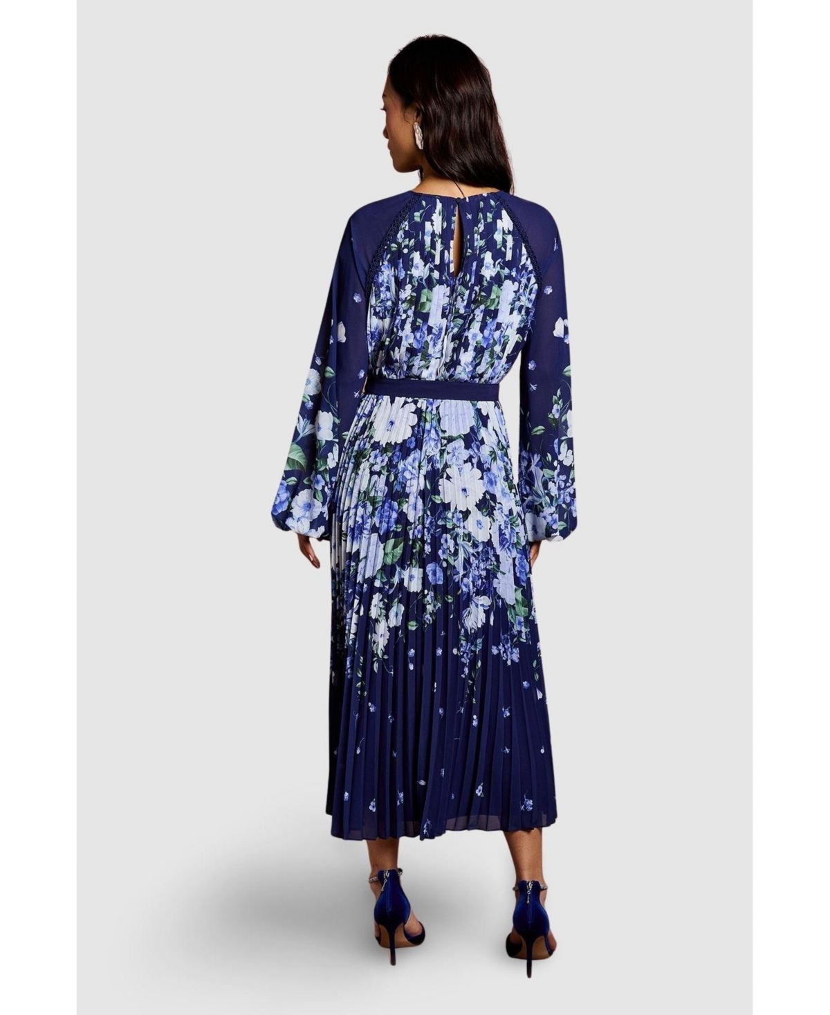 Coast Women's Floral Pleated Georgette Midi Dress