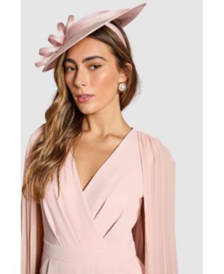 Women's V Neck Pleated Long Sleeve Jumpsuit