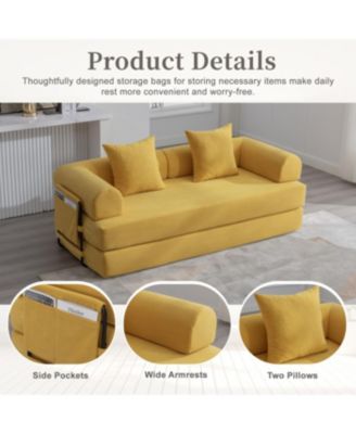 Streamdale Foldable & Compressible Sofa with Metal Frame for Small Spaces
