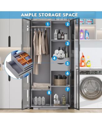 2-Door Wardrobe with LED Lights, Ample Storage, Stylish & Functional