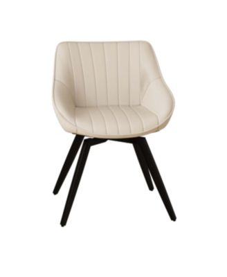 MDF Modern Round Coffee Table & 2 PU Dining Chairs Set