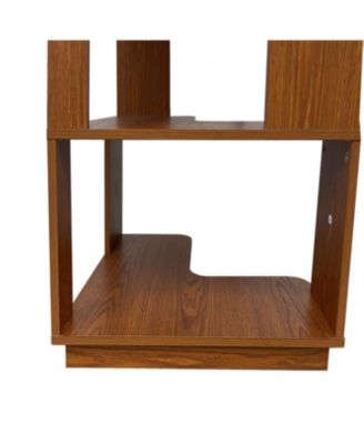 Streamdale 6 Tier L-Shaped Corner Bookshelf - Dark Oak