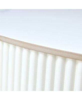 Streamdale Modern Round Coffee Table with Casters & 2 Drawers, White Marble Top