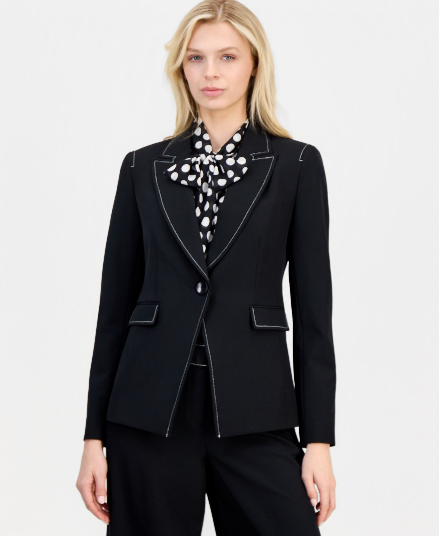 ASL Petite One-Button Blazer