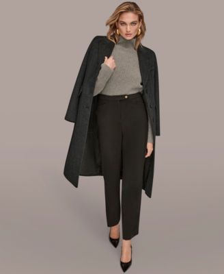 Women's Single-Breasted Stitch Trimmed Coat