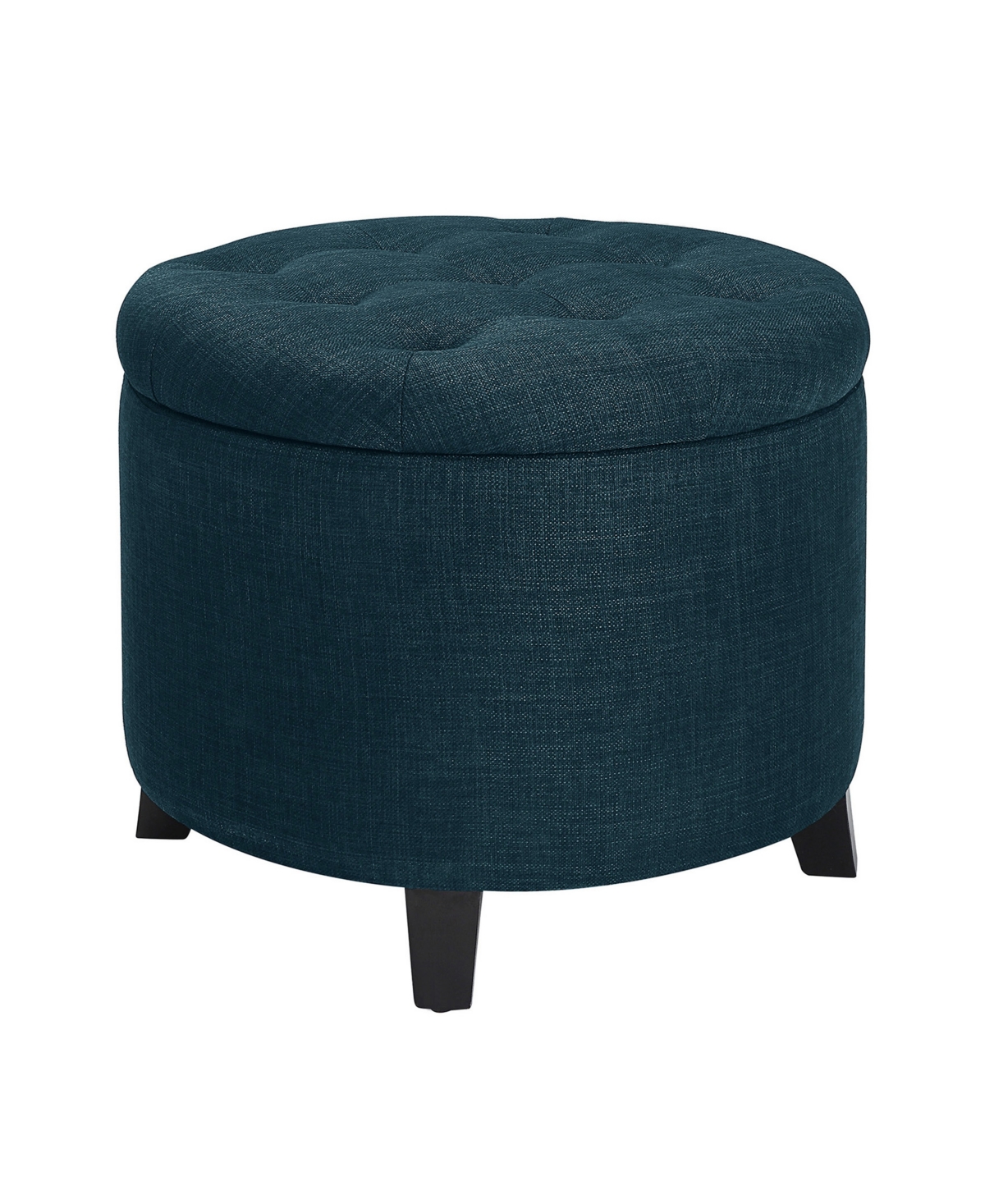 Convenience Concepts 17" Plywood Round Storage Ottoman