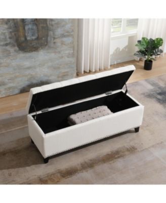 47.5" Storage Ottoman Bench - Beige