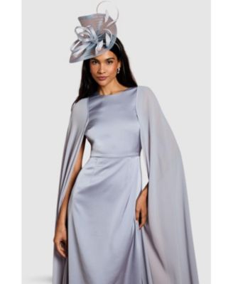 Women's Sleeveless Cape Maxi Dress