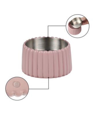 Ripple Ridge Small/Medium Slanted Concrete and Stainless Steel Bowl 16oz (2 Cups) Pet Feeder