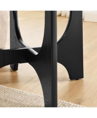 25 Inch Round Wooden End Table and Side Table