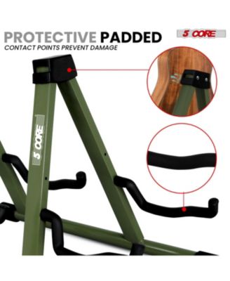 Double Guitar Stand Floor Adjustable A Frame Folding Acoustic Electric Guitars Holder Stands GSS 2N1 PGR