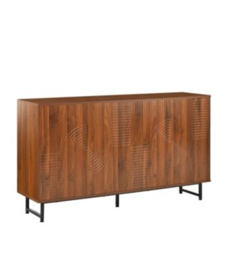 Mid-Century Modern Walnut Sideboard Buffet Cabinet