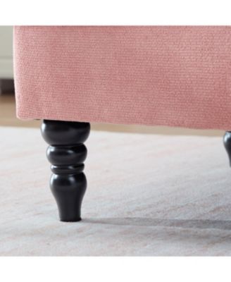 Modern Minimalist Chenille Chaise Lounge Recliner Sofa with Armrests & Storage