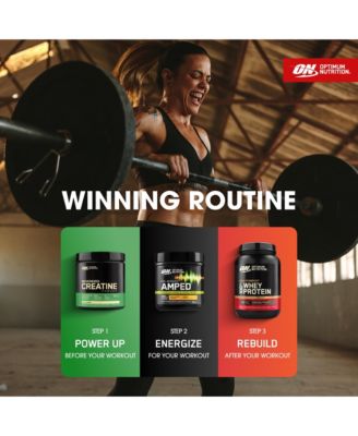 Pre-Workout Amped Powder, Citrus Mango, High Stim, Sugar-Free, Caffeine, 20 Servings