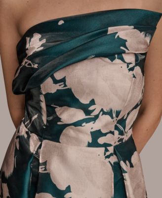 Women's Strapless Floral-Print Gown