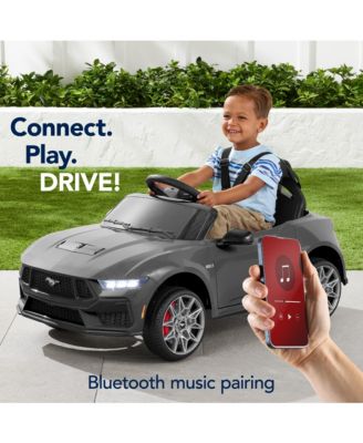 Kids 12V Electric Ride-On Car Officially Licensed Ford Mustang w/ Remote, LED Lights
