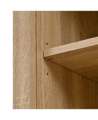 Farmhouse Buffet with Hutch - Kitchen Pantry Storage Cabinet with Wine Rack