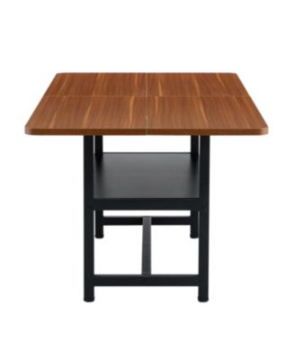 Walnut Dining Table with Storage Platform (7135.4