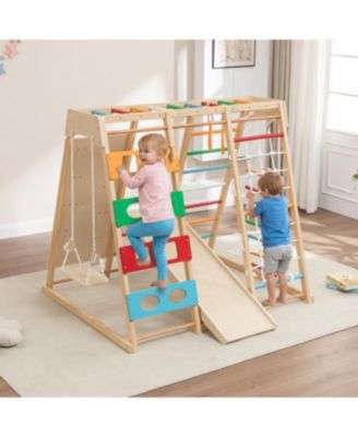  2-in-1 Slide & Climb Set: 9-in-1 Outdoor Playset for Motor Skills & Fun