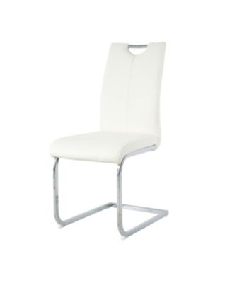  Modern Glass Dining Table Set with 4 White Chairs (Set of 5)