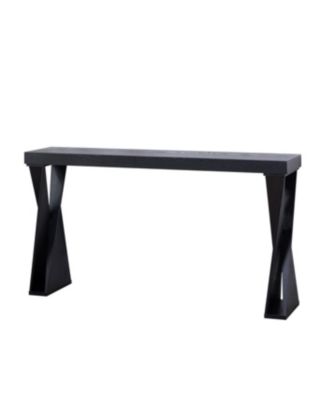 Modern Console Table Narrow Entryway Sofa Table with Crossed Legs