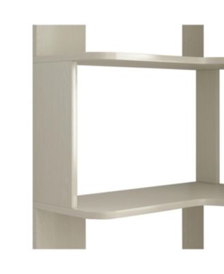 6 Tier L-Shaped Corner Bookshelf for Living Room/Bedroom, White