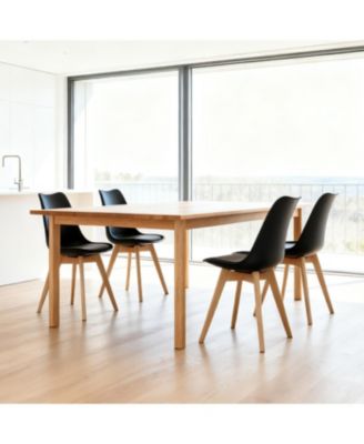 Set of 4 Dining Chairs, Medieval Modern Style